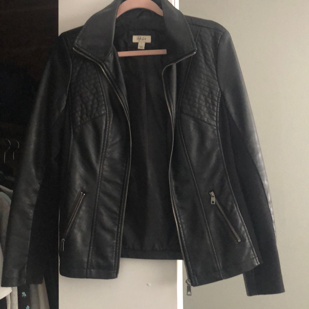 Black Faux Leather Jacket